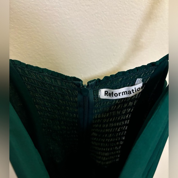 Reformation Emerald Green Midi Dress with Front Slit - Picture 6 of 6